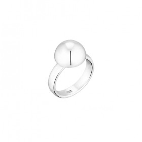 Bague en Argent - Anneau fin & Demi boule lisse - signée CANYON