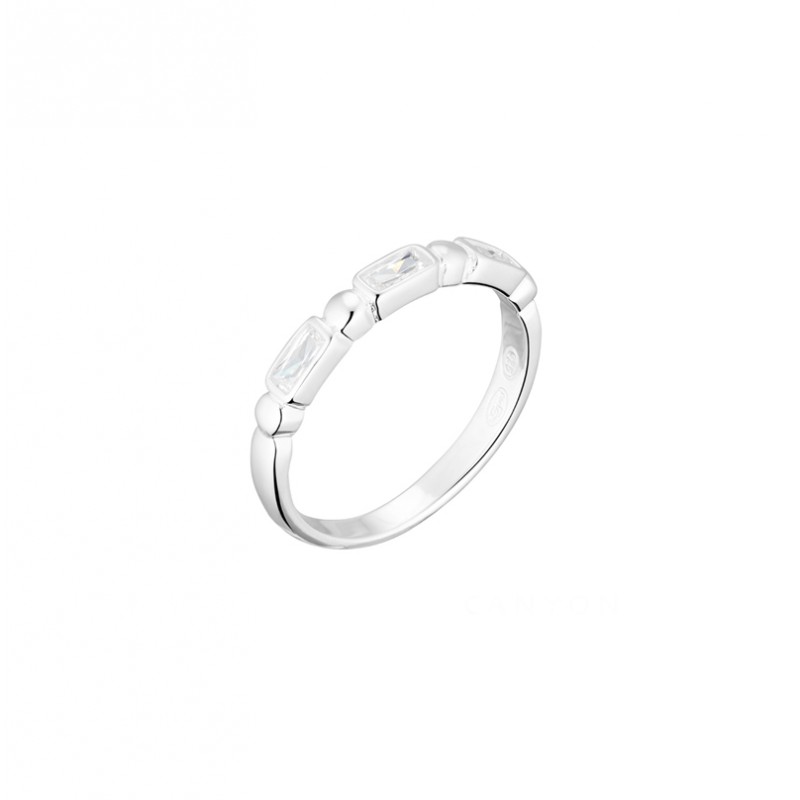 Bagues Femme en Argent, Acier, Céramique – Bijoux Élégants > Taille FR 55 - US 7