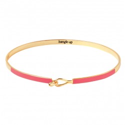 Bracelet Jonc fermé fin LILY Rose Ispahan doré - Fermoir crochet - Bangle Up