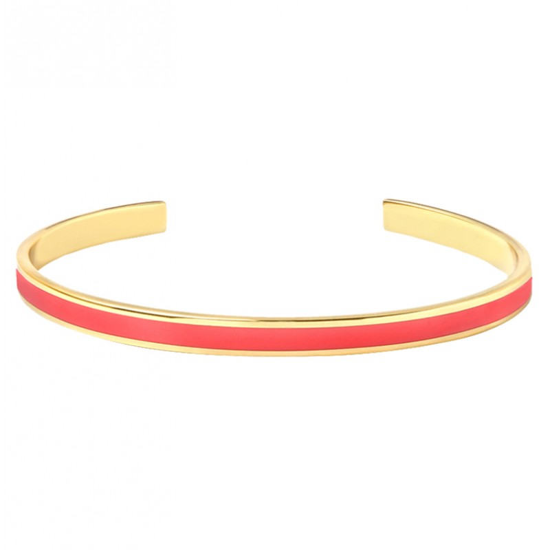 Bracelet jonc ouvert BANGLE Rose Ispahan doré - Bangle Up