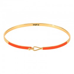 Bracelet Jonc fermé fin LILY Tangerine doré - Fermoir crochet - Bangle Up