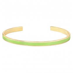 Bracelet jonc ouvert BANGLE Vert Yuzu doré - Bangle Up