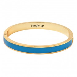 Bracelet jonc fermé BANGLE Bleu myosotis doré - Bangle Up