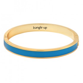 Bracelet jonc fermé BANGLE Bleu myosotis doré - Bangle Up