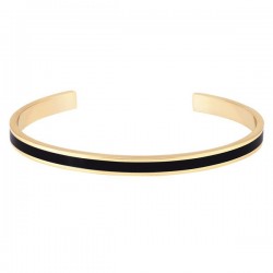 Bracelet jonc ouvert BANGLE Noir black doré - Bangle Up