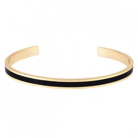 Bracelet jonc ouvert BANGLE Noir black doré - Bangle Up