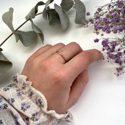 Bague fine plaqué or ALLIANCE & Anneau simple lisse TAILLE 56