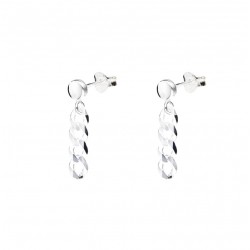 Boucles d'oreilles Pendantes Argent MAILLE ROCK 15mm - DORIANE Bijoux