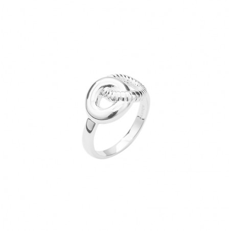 Bague réglable avec un anneau fermé - Taille 54 à 60 - Argent