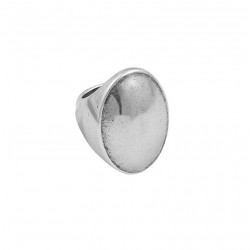 Bague large SALMA Métal - Anneau lisse & Décor maxi ovale bombé CICLON
