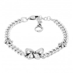 Bracelet gourmette FLORA métal - Papillons & Fleurs  signé CICLON