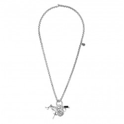 Collier sautoir UMA Métal - Chaîne fantaisie & Six médailles charms signé CICLON
