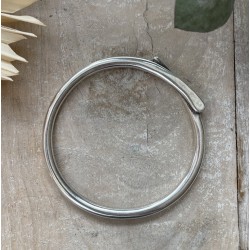 Bracelet jonc fermé CHLOE métal - Anneau croisé design TAILLE S