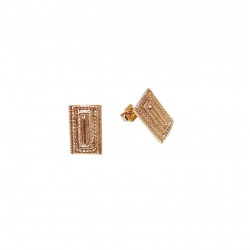 Boucles d'oreilles puces rectangles PETITE CHARLES Or