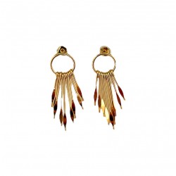 Boucles d'oreilles EDMOND Or - Anneau & Barrettes designs FABIEN AZJENBERG