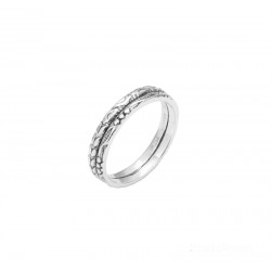 Bague ETHNIQUE en Argent vieilli  - Anneaux gravés TAILLE 60