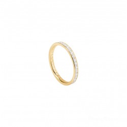 Bague Alliance plaqué or ALLIANCE - Anneau complet serti de zircons blancs - THEMA