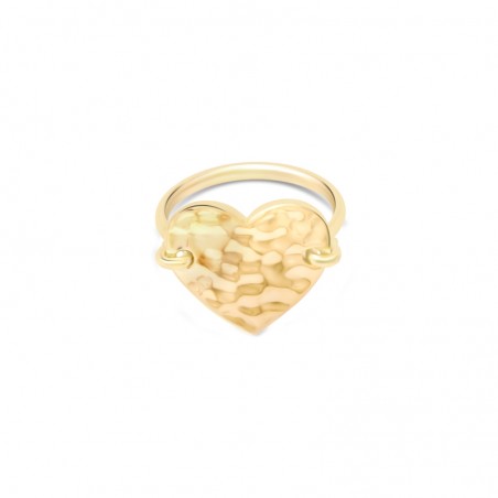 Bague En Argent 925 Avec Quartz Rose – Finement Martelée, Tailles 54 à 60