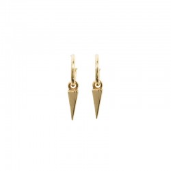 Boucles d'oreilles mini créoles dorées UNE A UNE - Pointe lisse