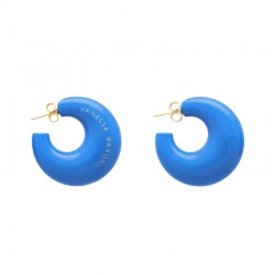 Grandes créoles MOON EARRING BLUE - VANESSA BARONI