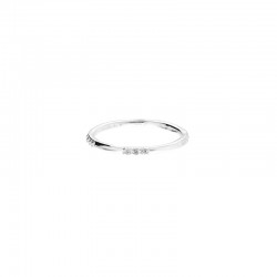 Bague fine anneau en argent -  Alliance sertie de 15 mini zircons blancs DORIANE