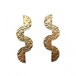 Boucles d'oreilles LUNA Or - Serpents sculptés designs - Fabien ajzenberg