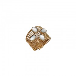 Bague large BRILLANTE Or -...