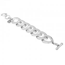 Bracelet gourmette RENE métal - Gros maillons ronds ondulés - CICLON