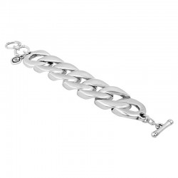 Bracelet gourmette JACKIE métal - Gros maillons forcats designs - CICLON