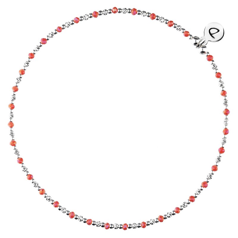 Chevillère élastique fine argent & Perles corail FIRA - DORIANE Bijoux Chevillère élastique fine argent & Perles corail FIRA - DORIANE Bijoux