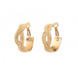 Boucles d'oreilles créoles NOLITA Or & Torsades multi chaînes - 2 cm signées SATELLITE