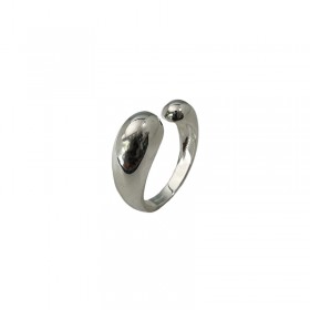 Bague en Argent - Anneau ouvert & Gouttes lisses designs BAGUES CANYON EN ARGENT