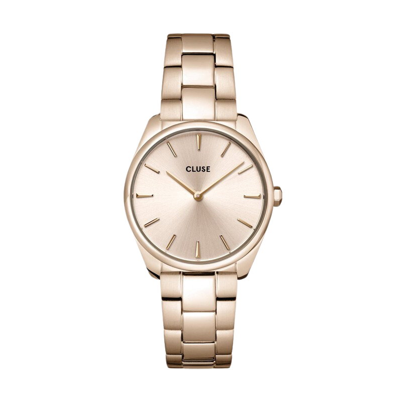 Montre Féroce Petite Steel Pink Gold - Bracelet Oyster & cadran rond rose light -MONTRES FEMME CLUSE Montre Féroce Petite Steel Pink Gold - Bracelet Oyster & cadran rond rose light -MONTRES FEMME CLUSE