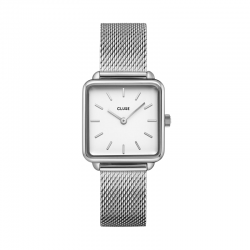 Montre La Tétragone Mesh White, Silver - Bracelet milanais & Cadran blanc 6 Montre CLUSE