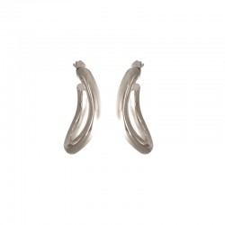 Boucles d'oreilles créoles Ambar métal - Gouttes incurvées designs CXC