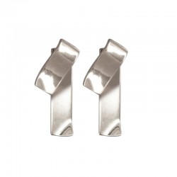 Boucles d'oreilles Puces pendantes Ambar métal & Deux brides design - CXC