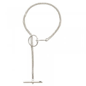 Collier court chaîne PONIENTE Y argent - Décors Mors & Barrette CXC