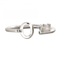 Bracelet Jonc CLE mixte Argent & Décor Clé design - 2 tailles - CXC