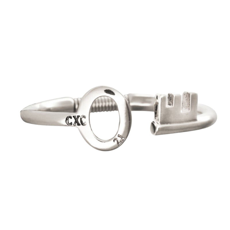 Bracelet Jonc CLE mixte Argent & Décor Clé design - 2 tailles - CXC