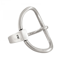 Bracelet Jonc fermé CAMELIA Argent & Large boucle Licol design - CXC