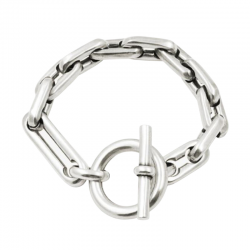 Bracelet Gourmette métal - Maillons équins barre & Mors design - CXC