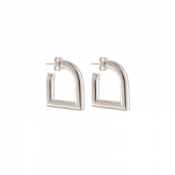 Boucles d'oreilles Puces Créoles Métal & Fer à cheval - CXC