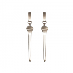 Boucles d'oreilles Argent Pendantes & Clou design CXC
