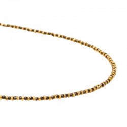 Collier court JAIPUR - Jaserons dorés & Onyx noir - Une à Une