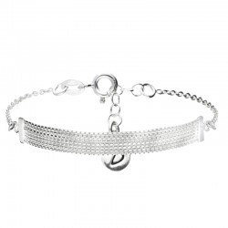 Bracelet multi-tours CHAINES Argent - Sept chaînes rigides  - DORIANE Bijoux