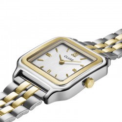 Montre Gracieuse Steel Bicolour Silver Gold cadran carré & bracelet oyster