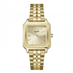 Montre Gracieuse Steel Gold Color cadran carré & bracelet oyster - CLUSE