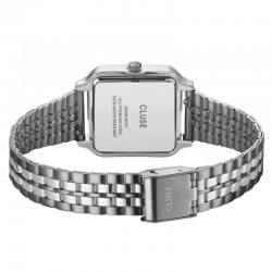 Montre Gracieuse Steel Light Blue Silver Color cadran carré bleu clair