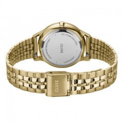 Montre Minuit Multifonction Steel Full Gold colour, cadran rond or