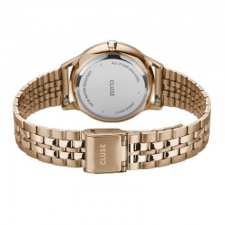 Montre Minuit Multifonction Steel Rose Gold colour, cadran rond blanc